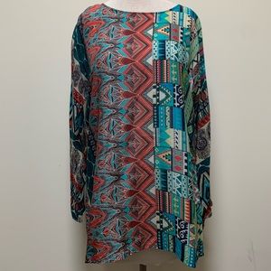 Johnny Was, size small, multicolor tunic top